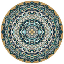 Load image into Gallery viewer, Wholesale Mandala Rug Vintage Circular Dia 120CM Area Carpet Nordic Ground Mats Non-slip Back Polyester Short Velvet Round Rug for Balcony Table Hanging Basket Living Room Decoration