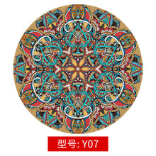 Load image into Gallery viewer, Mandala Rug Vintage Circular Area Carpet Nordic Ground Mats Non-slip Back Polyester Short Velvet Round Rug for Balcony Table Hanging Basket Living Room Decoration