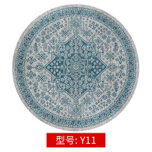 Load image into Gallery viewer, Mandala Rug Vintage Circular Area Carpet Nordic Ground Mats Non-slip Back Polyester Short Velvet Round Rug for Balcony Table Hanging Basket Living Room Decoration