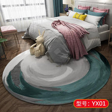 Load image into Gallery viewer, Wholesale Modern Contemporary Circular Area Rug YX01 Nordic Ground Carpet Mats Non-slip Back Suede Round Rug