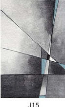 Load image into Gallery viewer, Abstract Ink Brush Area Rug J15 Distressed Medallion Floor Carpet for Living Room