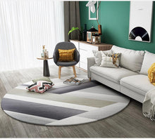 Load image into Gallery viewer, Wholesale Modern Contemporary Circular Area Rug YX04 Nordic Ground Carpet Mats Non-slip Back Suede Round Rug