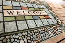 Load image into Gallery viewer, Wholesale Rubber Flocking Entrance Door Mat Large 24 X 36 Inch Entry Way Doormat Front Door Rug Outdoor Heavy Duty Welcome Mat, Non Slip Rubber Back Low Profile for Garage, Patio, High Traffic Area, Rectangle