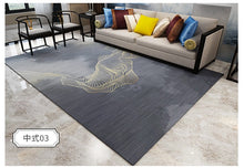 Load image into Gallery viewer, Abstract Ink Splash Area Rug Paint Brush Splatter Area Rug Style03 Faux Wool Accent Distressed Non-Slip Throw Rugs Floor Carpet