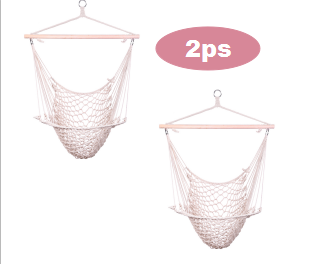 2pcs  Hanging Rope Air/Sky Chair Swing beige