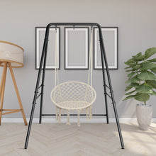 Load image into Gallery viewer, 133*137*180cm Wrought Iron Four-Legged Standing 200kg Three Rings Hanging Chair Frame Black
