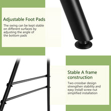 Load image into Gallery viewer, 133*137*180cm Wrought Iron Four-Legged Standing 200kg Three Rings Hanging Chair Frame Black
