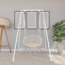 Load image into Gallery viewer, 133*137*180cm Wrought Iron Four-Legged Standing 200kg Three Rings Hanging Chair Frame White
