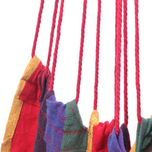 Load image into Gallery viewer, Distinctive Cotton Canvas Hanging Rope Chair with Pillows Rainbow
