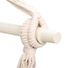 Load image into Gallery viewer, Distinctive Cotton Canvas Hanging Rope Chair with Pillows Beige
