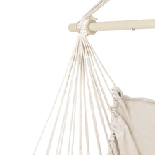 Load image into Gallery viewer, Distinctive Cotton Canvas Hanging Rope Chair with Pillows Beige
