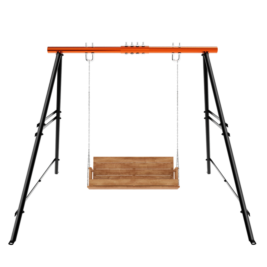 Swing Sets for Backyard, Outdoor Porch Swing Frame, Hammock Chair Stand Only, Max Load 550Lbs A-Frame Swing Stand, Swing Set for Patio, Playground, Park, Swing not Include