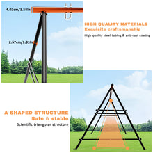 Load image into Gallery viewer, Swing Sets for Backyard, Outdoor Porch Swing Frame, Hammock Chair Stand Only, Max Load 550Lbs A-Frame Swing Stand, Swing Set for Patio, Playground, Park, Swing not Include
