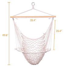 Load image into Gallery viewer, 2pcs  Hanging Rope Air/Sky Chair Swing beige
