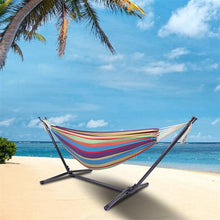 Load image into Gallery viewer, Hammock Set (Hammock Frame   Small Color Bar Hammock) Natural Rope
