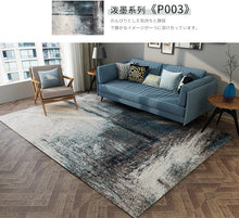 Load image into Gallery viewer, Abstract Ink Brush Area Rug P003 Distressed Medallion Floor Carpet for Living Room
