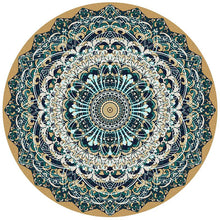 Load image into Gallery viewer, Wholesale Mandala Rug Vintage Circular Dia 140CM Area Carpet Nordic Ground Mats Non-slip Back Polyester Short Velvet Round Rug for Balcony Table Hanging Basket Living Room Decoration
