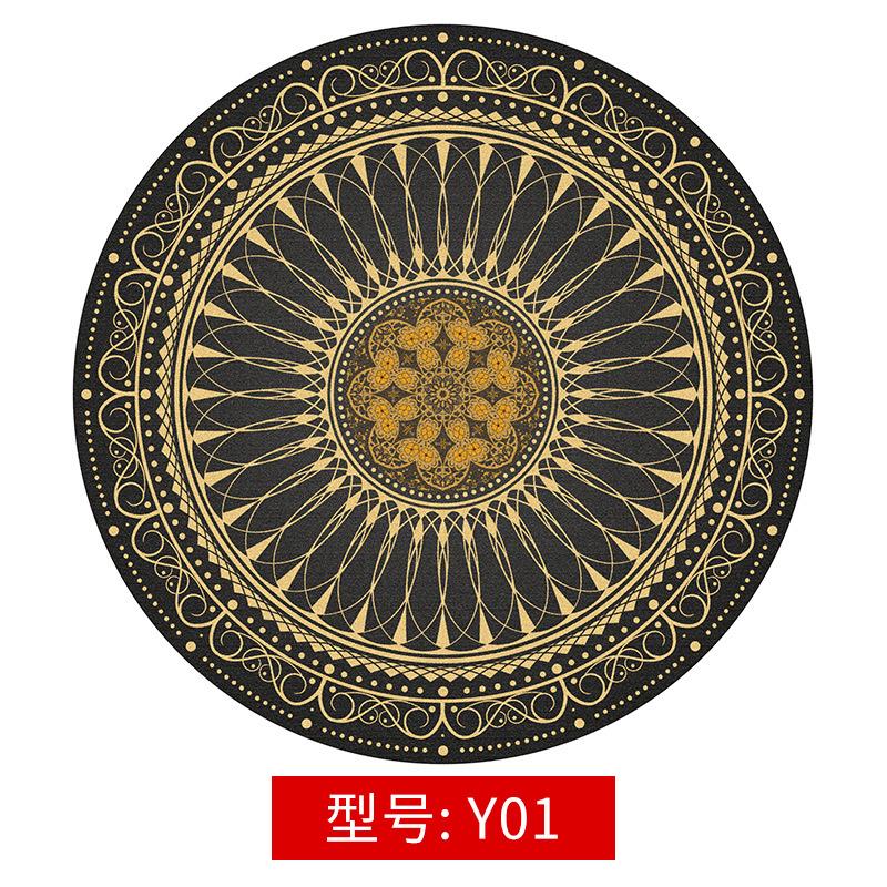 Wholesale Mandala Rug Vintage Circular Dia 140CM Area Carpet Nordic Ground Mats Non-slip Back Polyester Short Velvet Round Rug for Balcony Table Hanging Basket Living Room Decoration