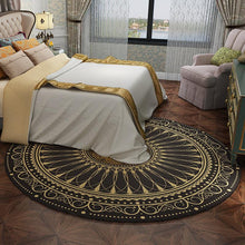 Load image into Gallery viewer, Mandala Rug Vintage Circular Area Carpet Y02 Nordic Ground Mats Non-slip Back Polyester Short Pile Round Rug
