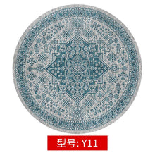 Load image into Gallery viewer, Mandala Rug Vintage Circular Area Carpet Y11 Nordic Ground Mats Non-slip Back Polyester Short Pile Round Rug
