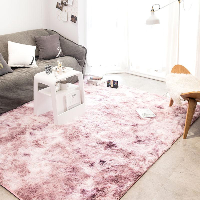 Shaggy Faux Fur Area Rug Purple Fluffy Shag Rug for Living Room Furry Carpet Throw Rug Fuzzy Plush Rug