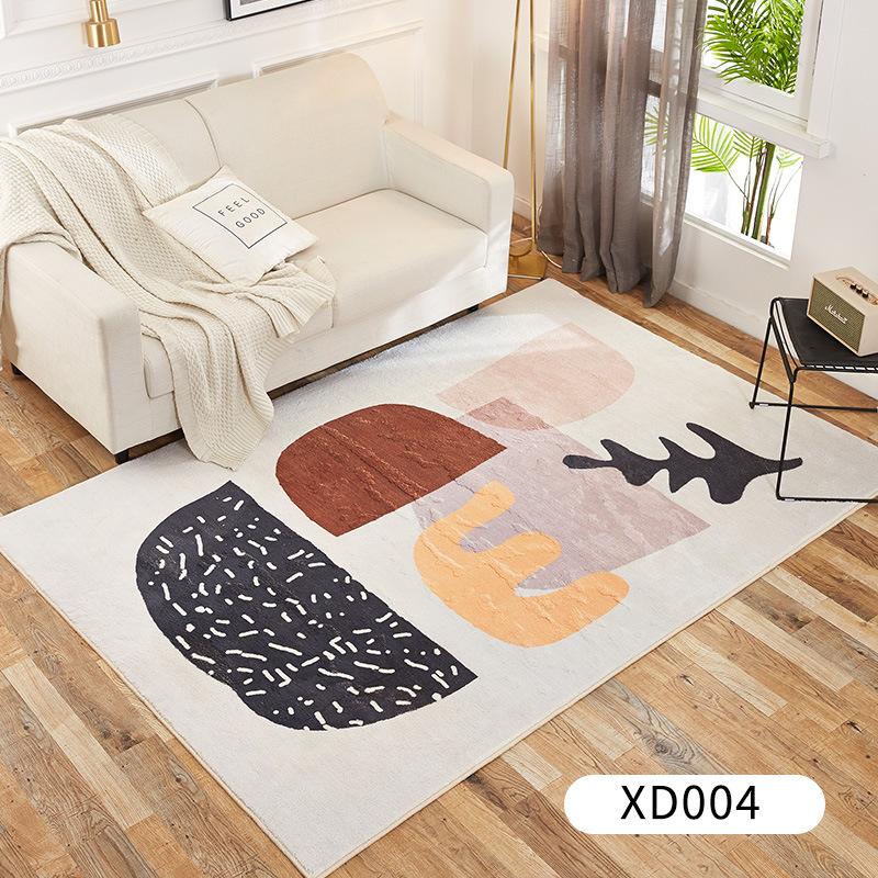 Modern Geometric Area Rug XD004 Wholesale Faux Wool 3d Printed Carpet Mat