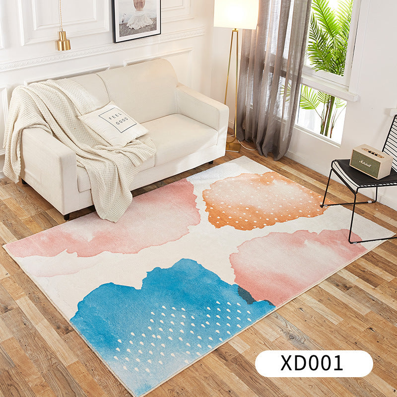 Modern Geometric Area Rug XD001 Wholesale Faux Wool 3d Printed Carpet Mat