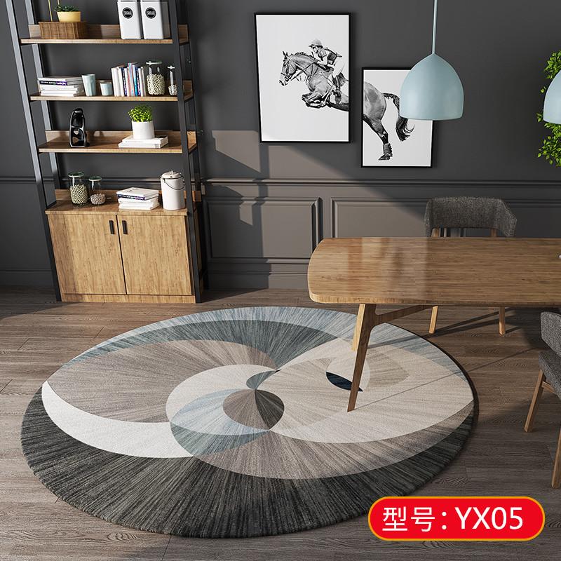 Wholesale Modern Contemporary Circular Area Rug YX05 Nordic Ground Carpet Mats Non-slip Back Suede Round Rug