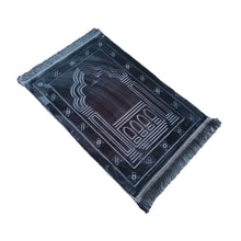 Load image into Gallery viewer, Flannel Embossed Memory Foam Prayer Mat Muslim Prayer Mat Islamic Prayer Rug
