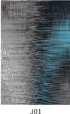 Abstract Ink Brush Area Rug J01 Distressed Medallion Floor Carpet for Living Room