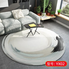 Load image into Gallery viewer, Wholesale Modern Contemporary Circular Area Rug YX02 Nordic Ground Carpet Mats Non-slip Back Suede Round Rug
